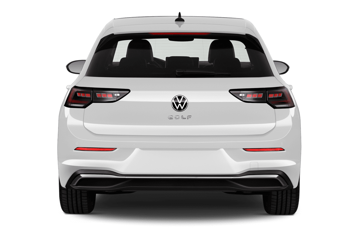 Heckansicht eines VW Golf 8