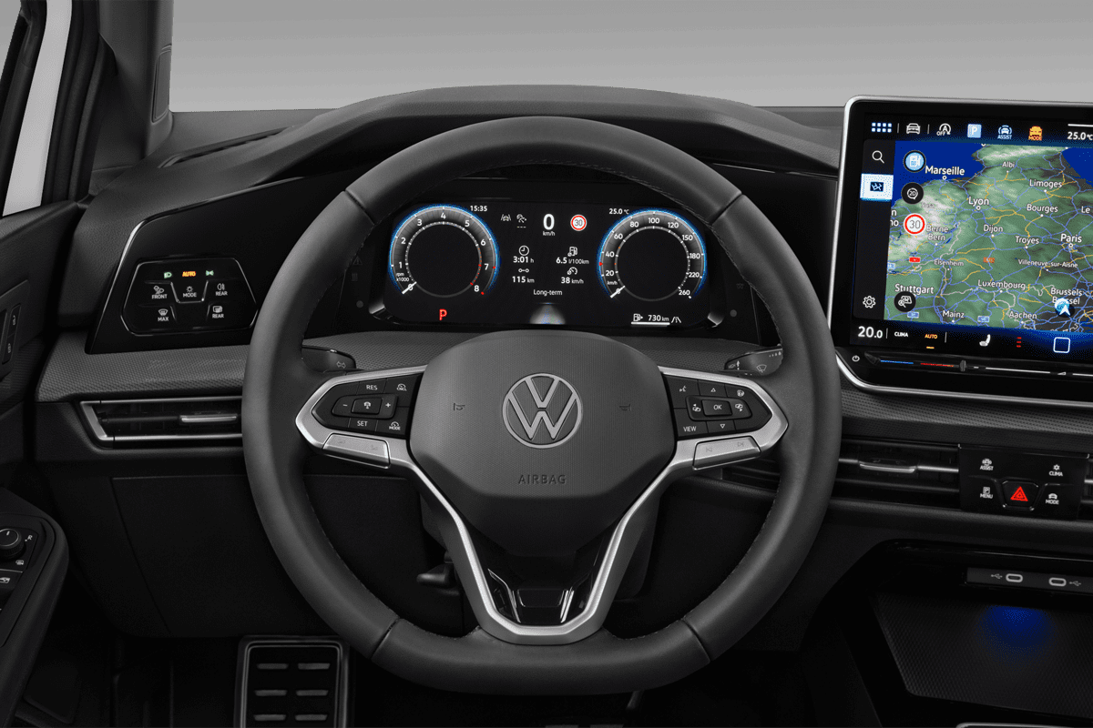 Lenkrad eines VW Golf 8