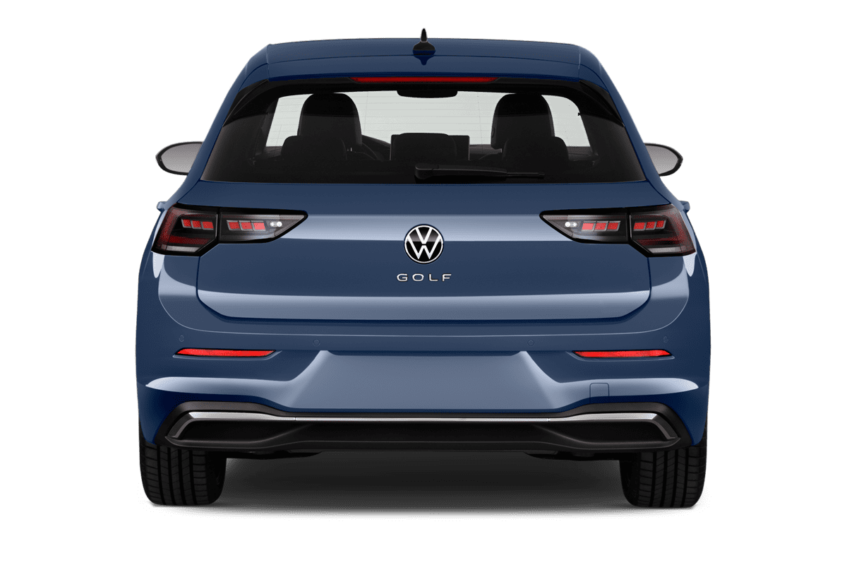 Heckansicht eines VW Golf 8