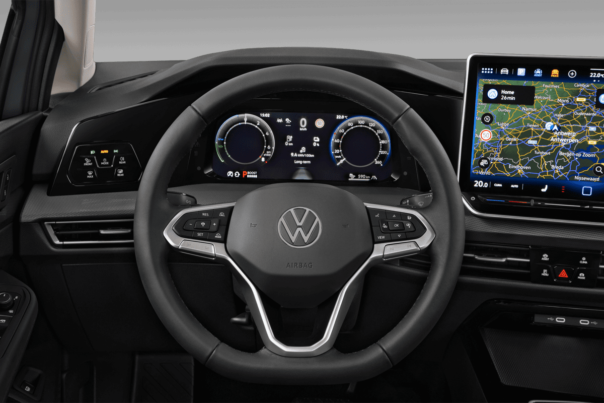 Lenkrad eines VW Golf 8 Plug-in-Hybrid