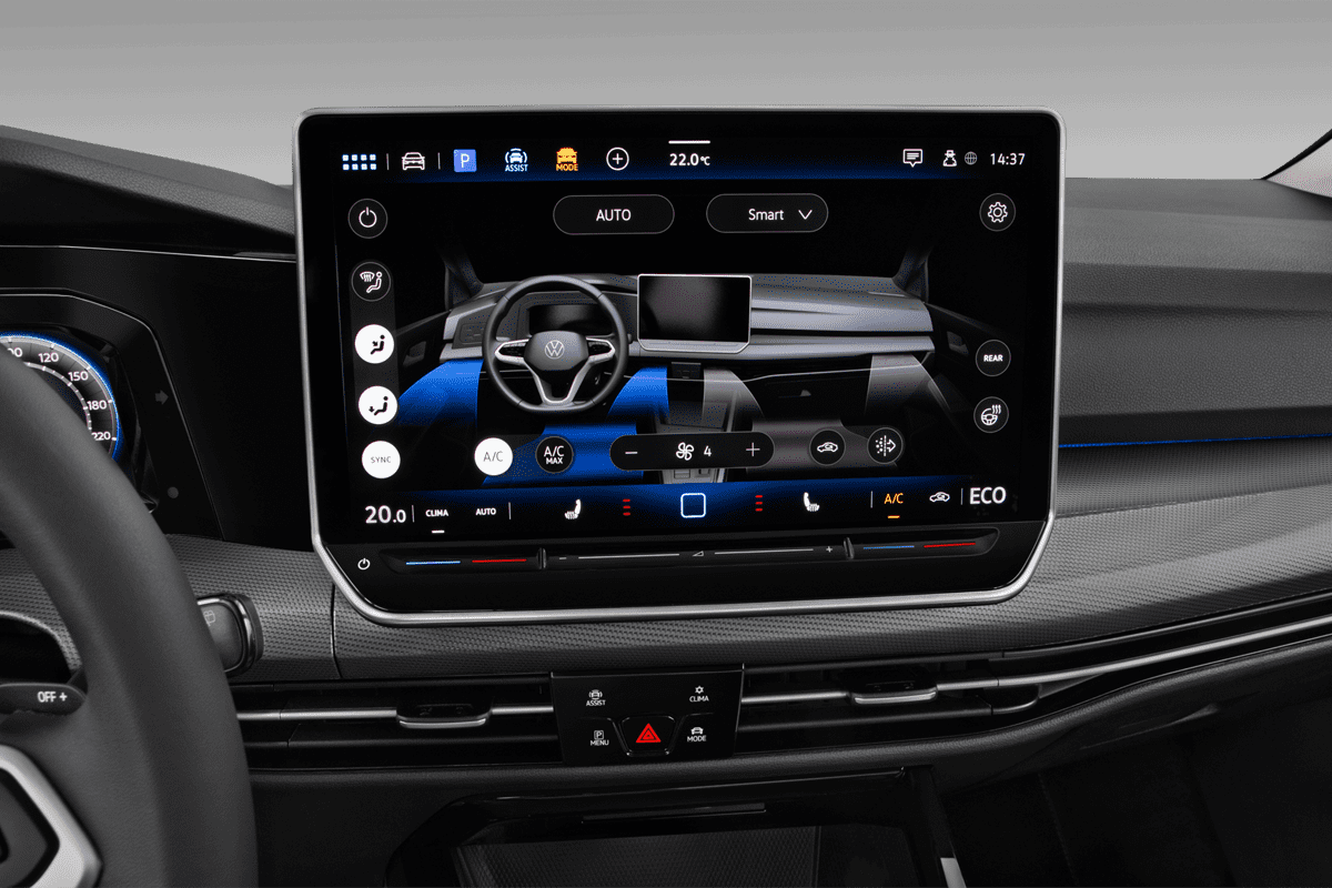 Klimasteuerung eines VW Golf 8 Plug-in-Hybrid