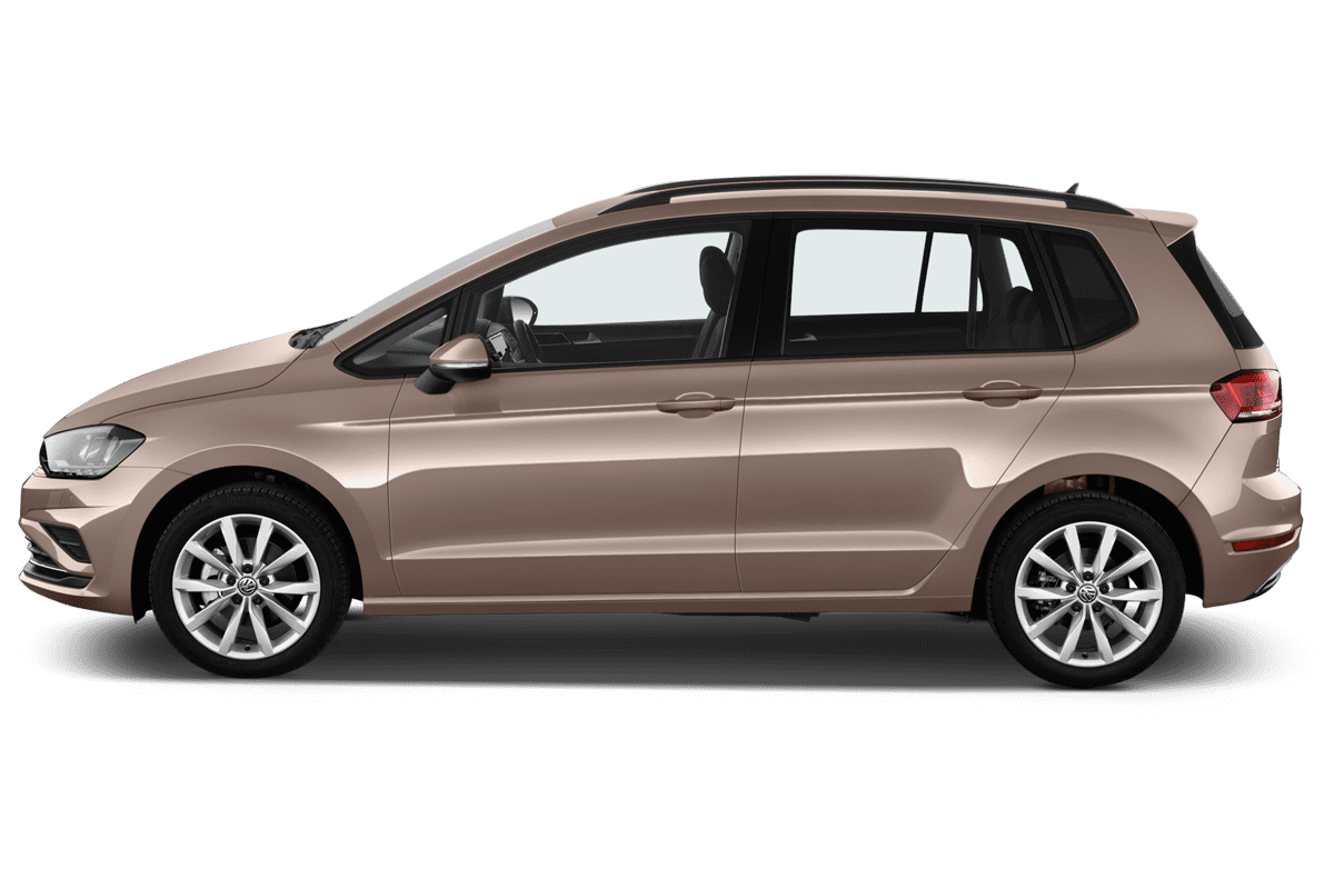 Seitenansicht eines VW Golf Sportsvan