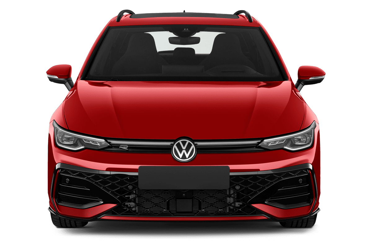 Frontansicht eines VW Golf 8 Variant , freigestellt