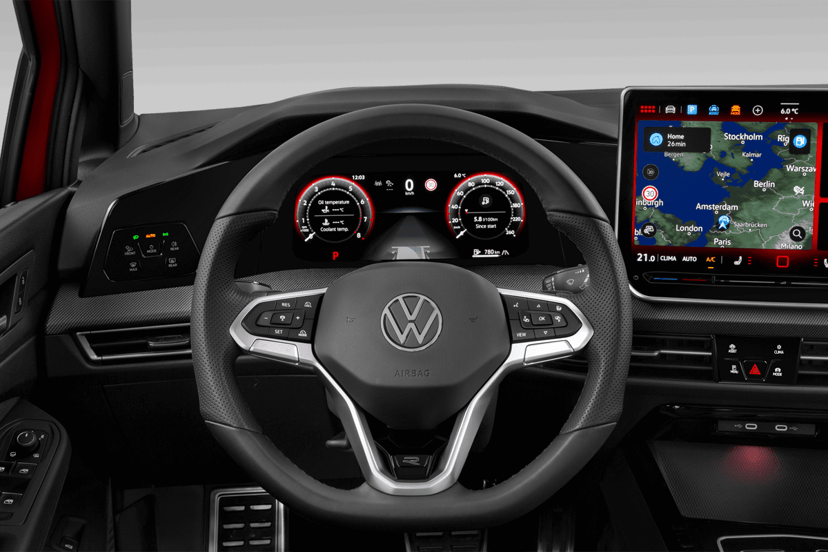 Lenkrad eines VW Golf 8 Variant