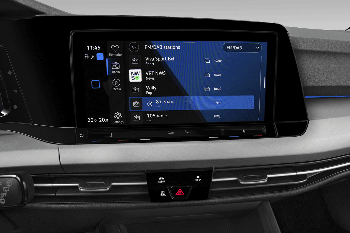 Audiosystem eines VW Golf 8 Variant GOAL