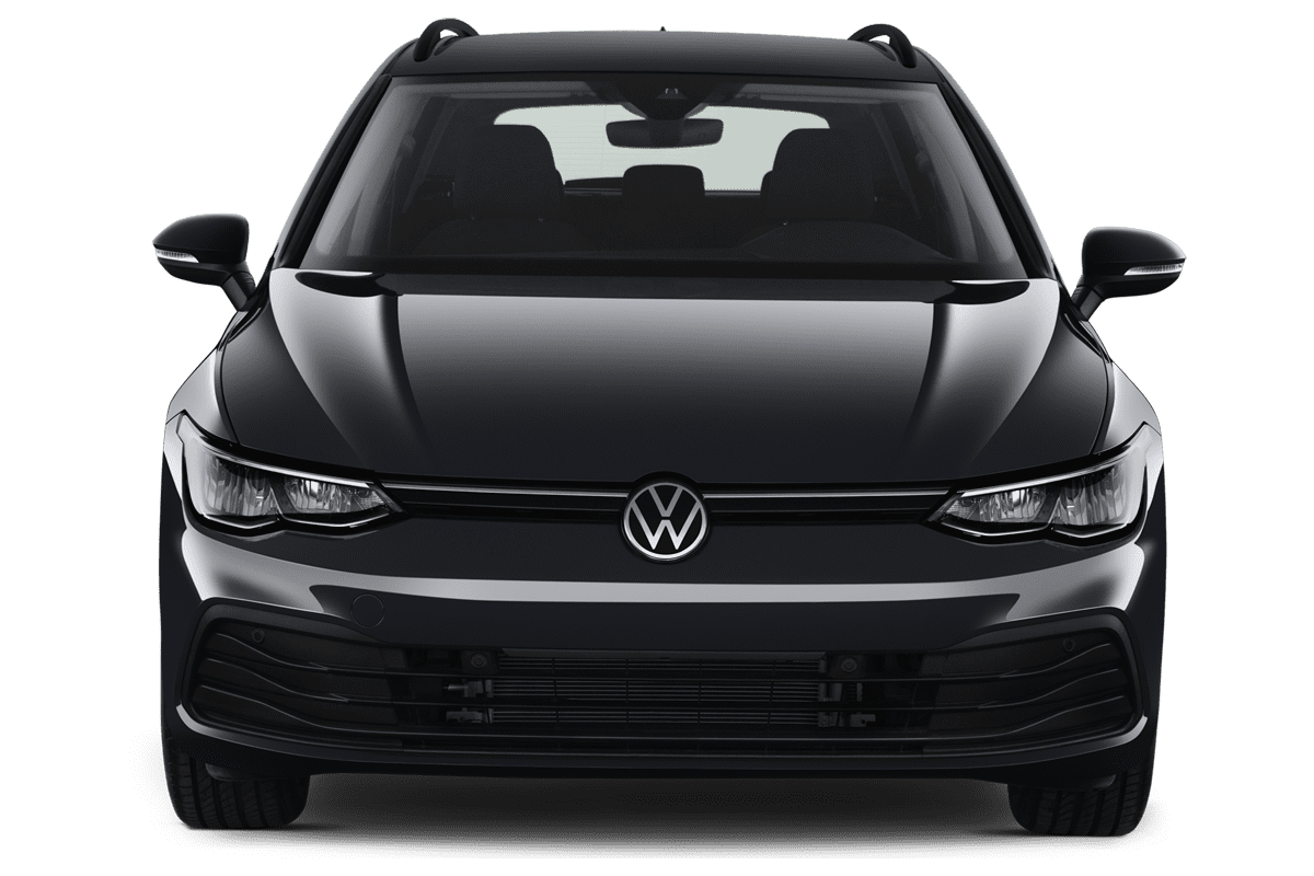 Frontansicht eines VW Golf 8 Variant GOAL , freigestellt