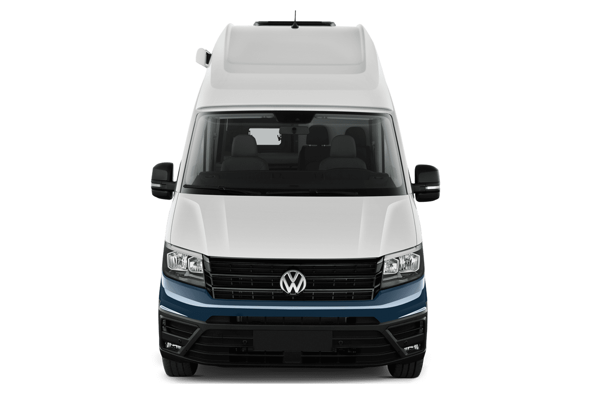 Frontansicht eines VW Grand California , freigestellt