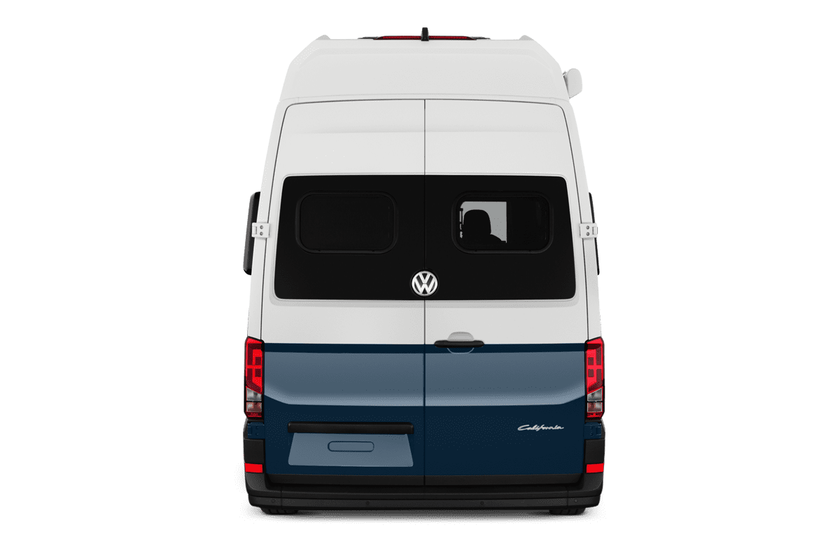 Heckansicht eines VW Grand California 