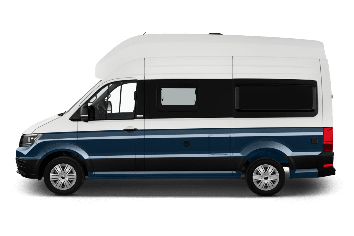 Seitenansicht eines VW Grand California 