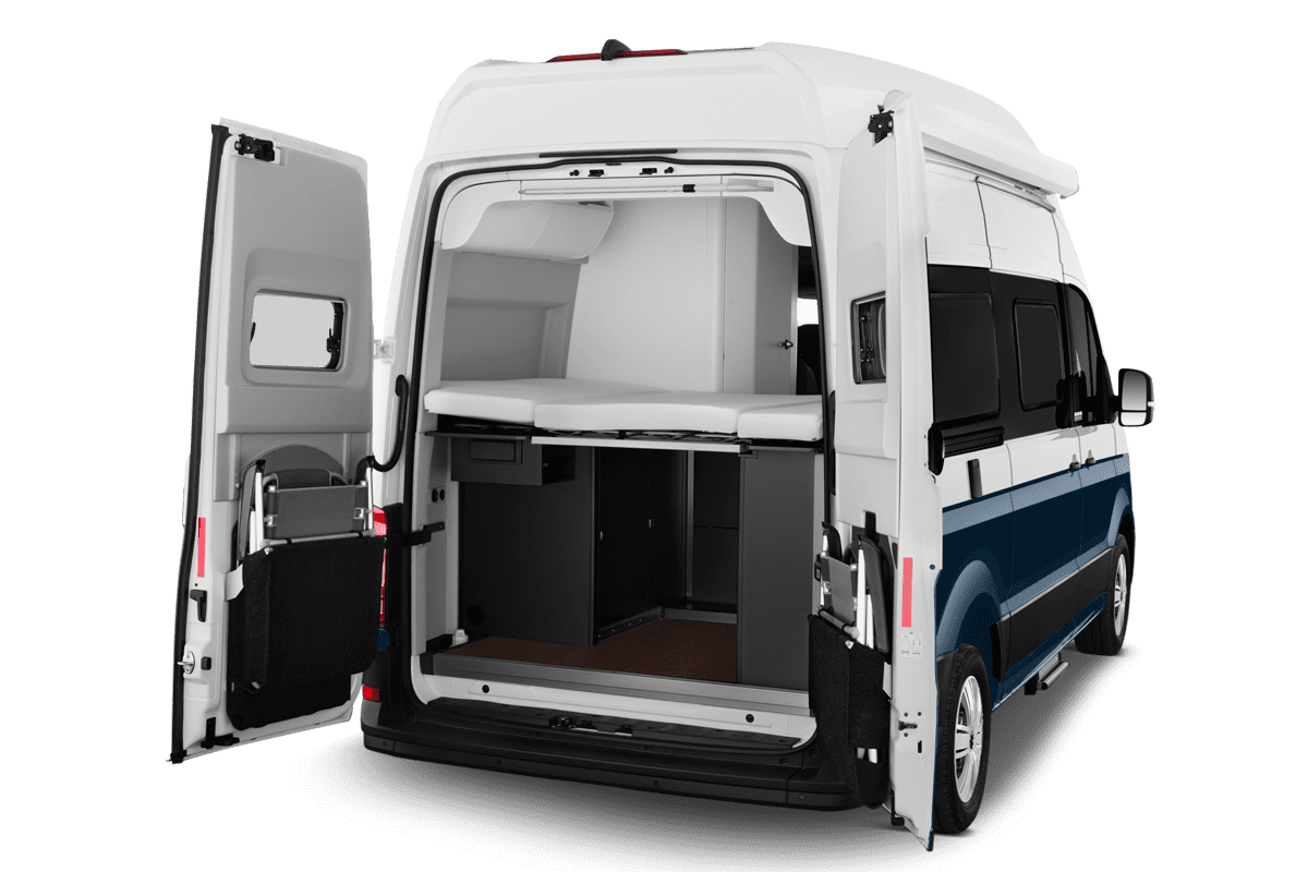 Kofferraum eines VW Grand California 