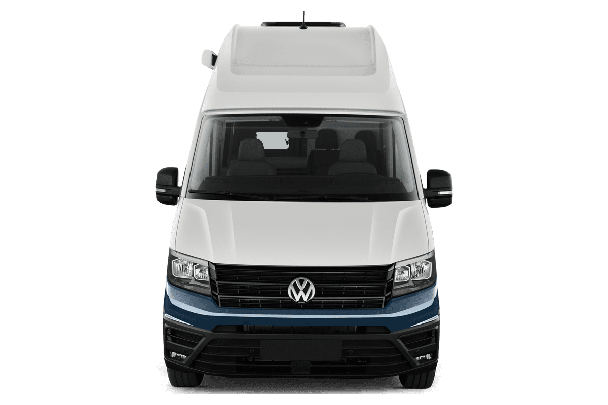 Frontansicht eines VW Grand California , freigestellt