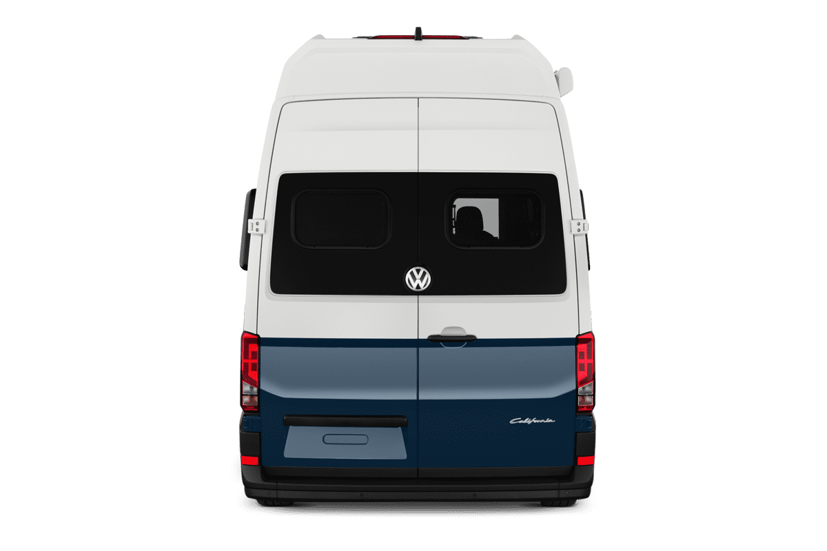 Heckansicht eines VW Grand California 