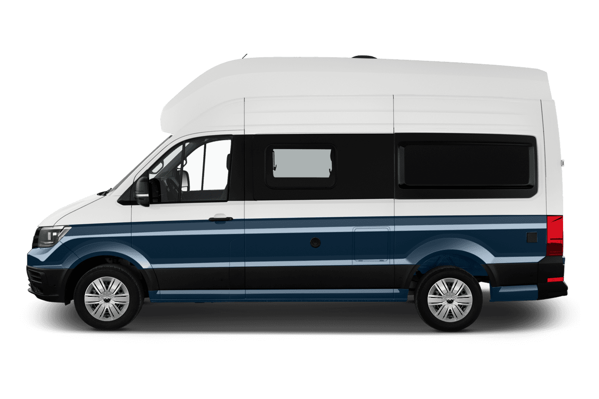 Seitenansicht eines VW Grand California 