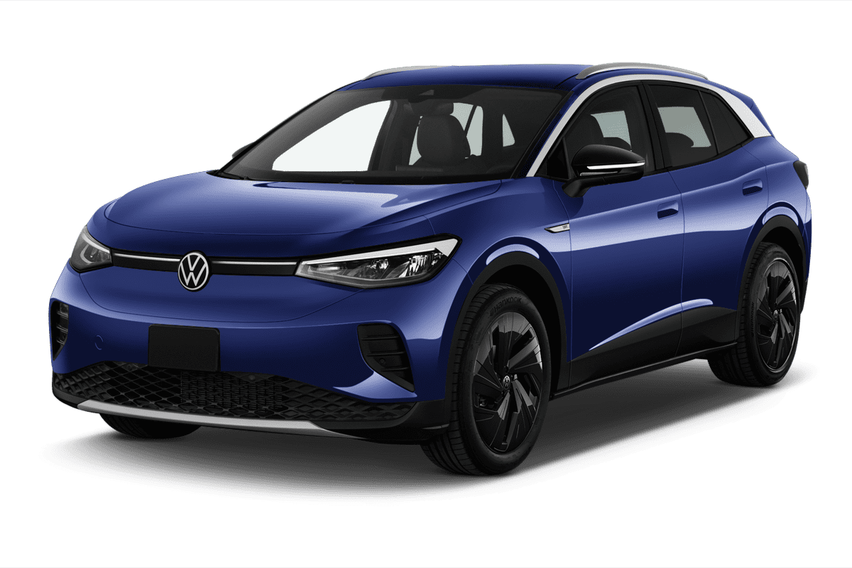 Schräge Frontansicht eines Volkswagen ID.4, freigestellt