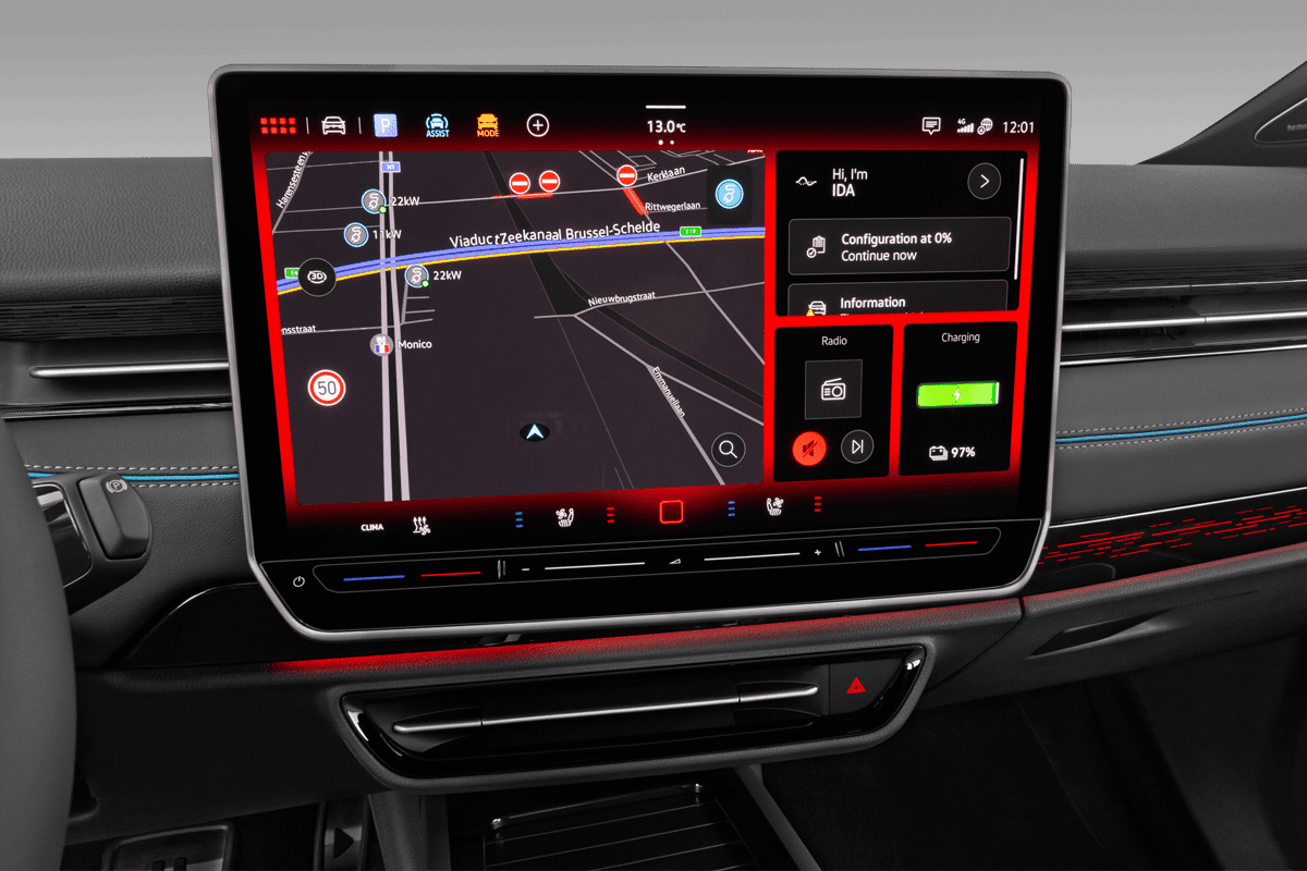 Mittelkonsole eines VW ID.7