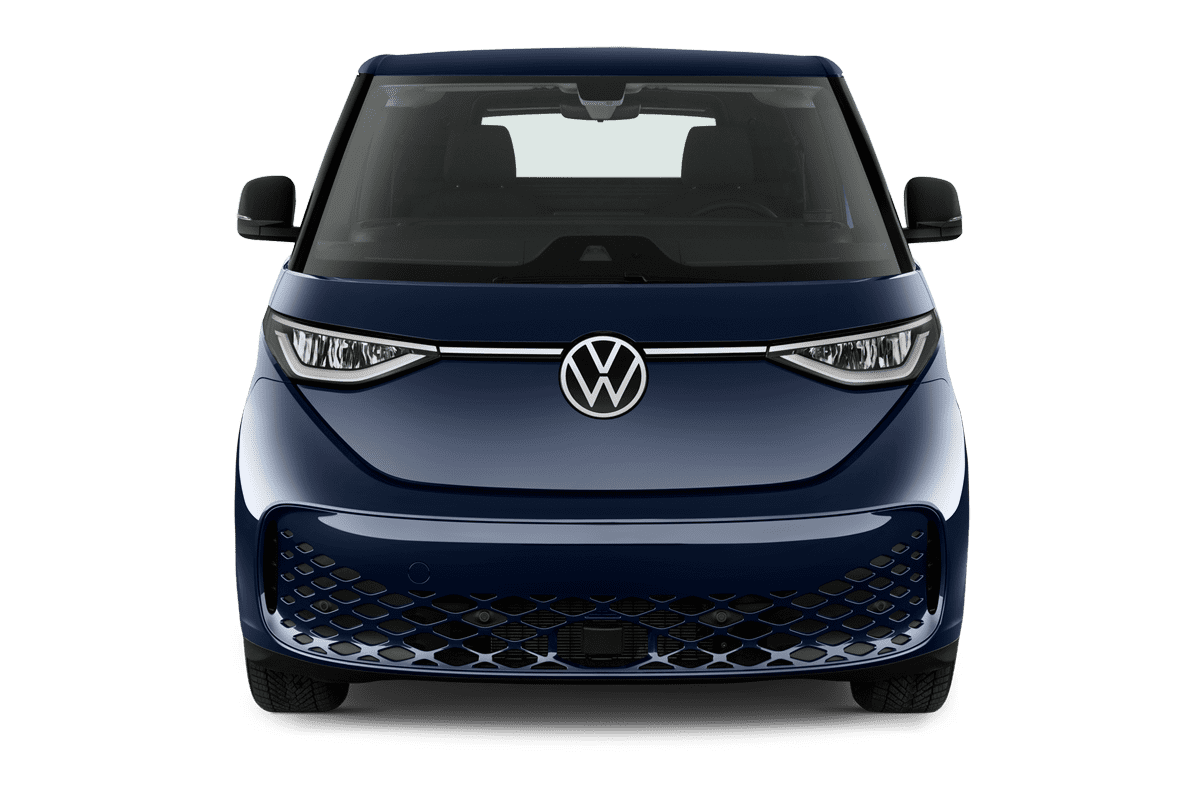 Frontansicht eines VW ID. Buzz Cargo, freigestellt