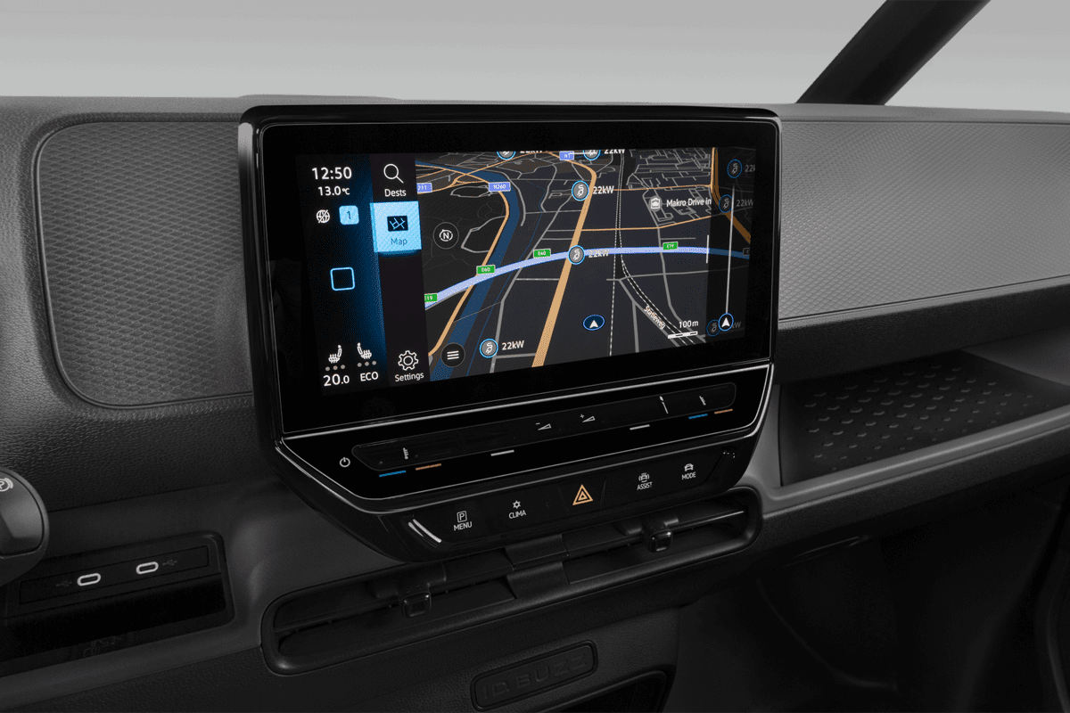 Mittelkonsole eines VW ID. Buzz Cargo