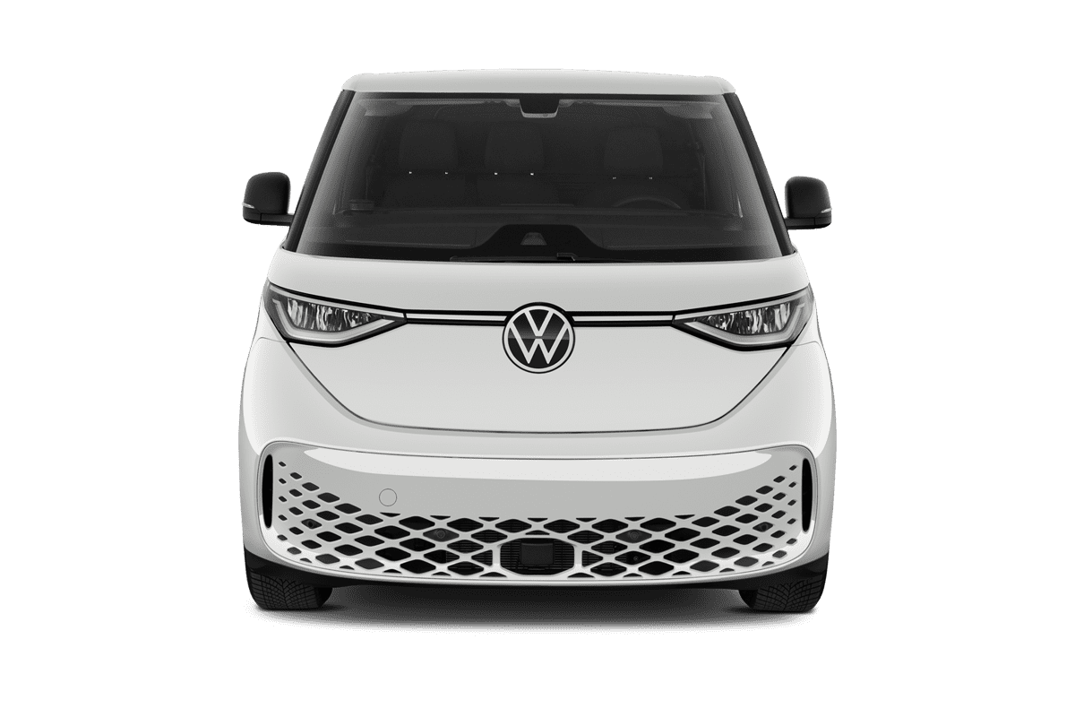 Frontansicht eines VW ID. Buzz Cargo, freigestellt