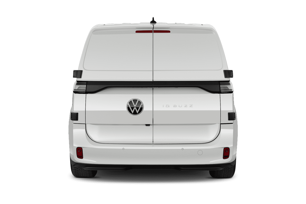 Heckansicht eines VW ID. Buzz Cargo