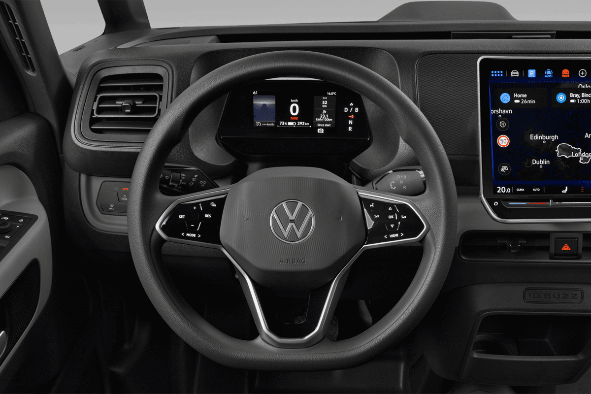 Lenkrad eines VW ID. Buzz Cargo