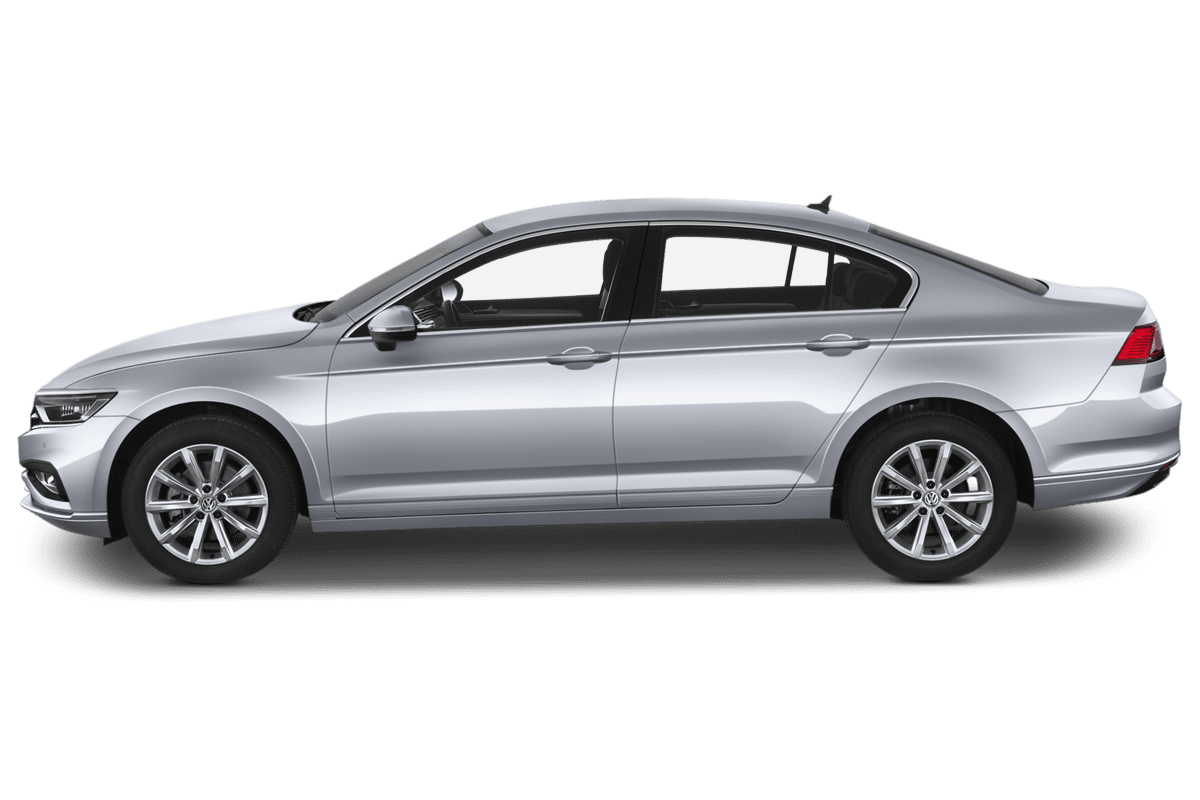 Seitenansicht eines VW Passat Limousine