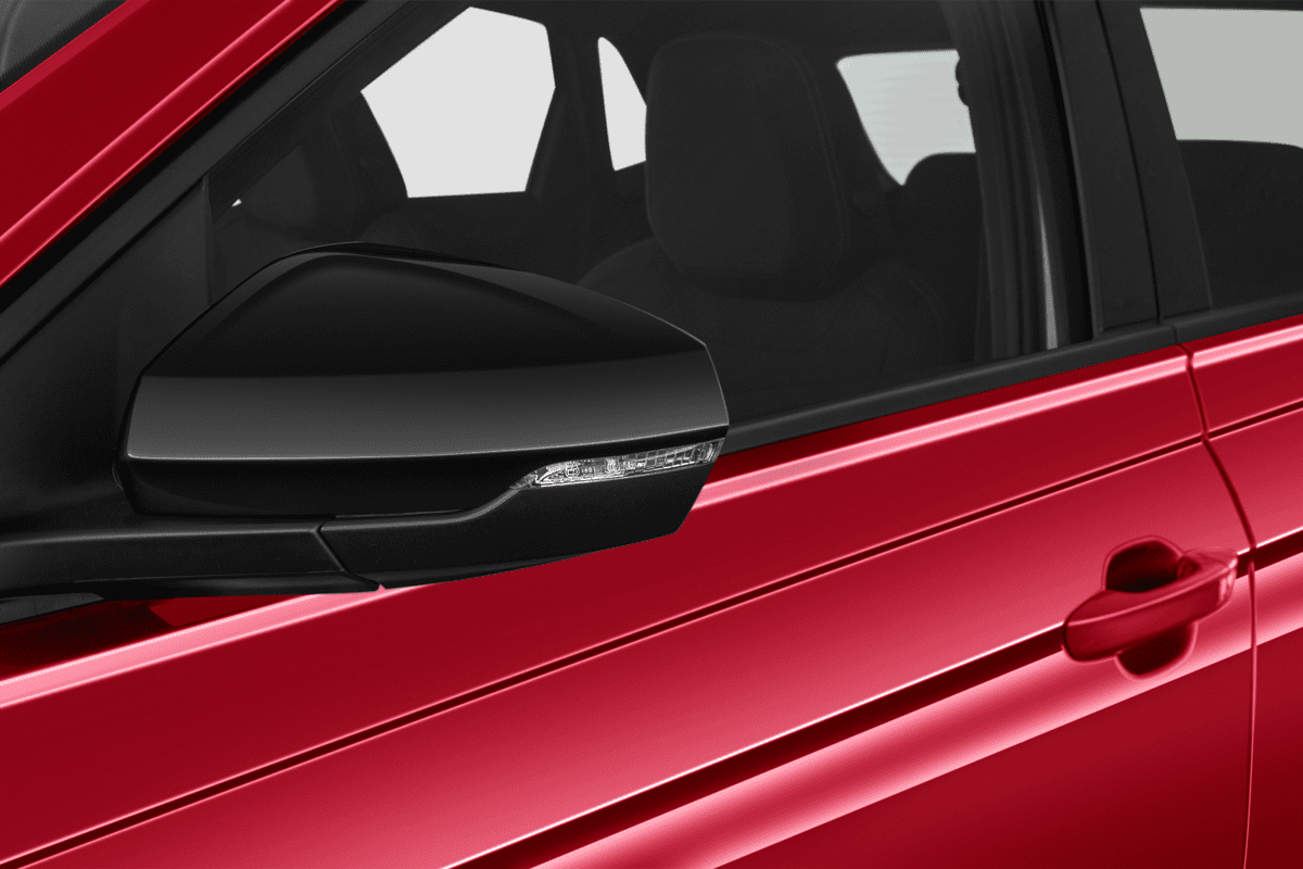 Rückspiegel eines VW Polo GTI