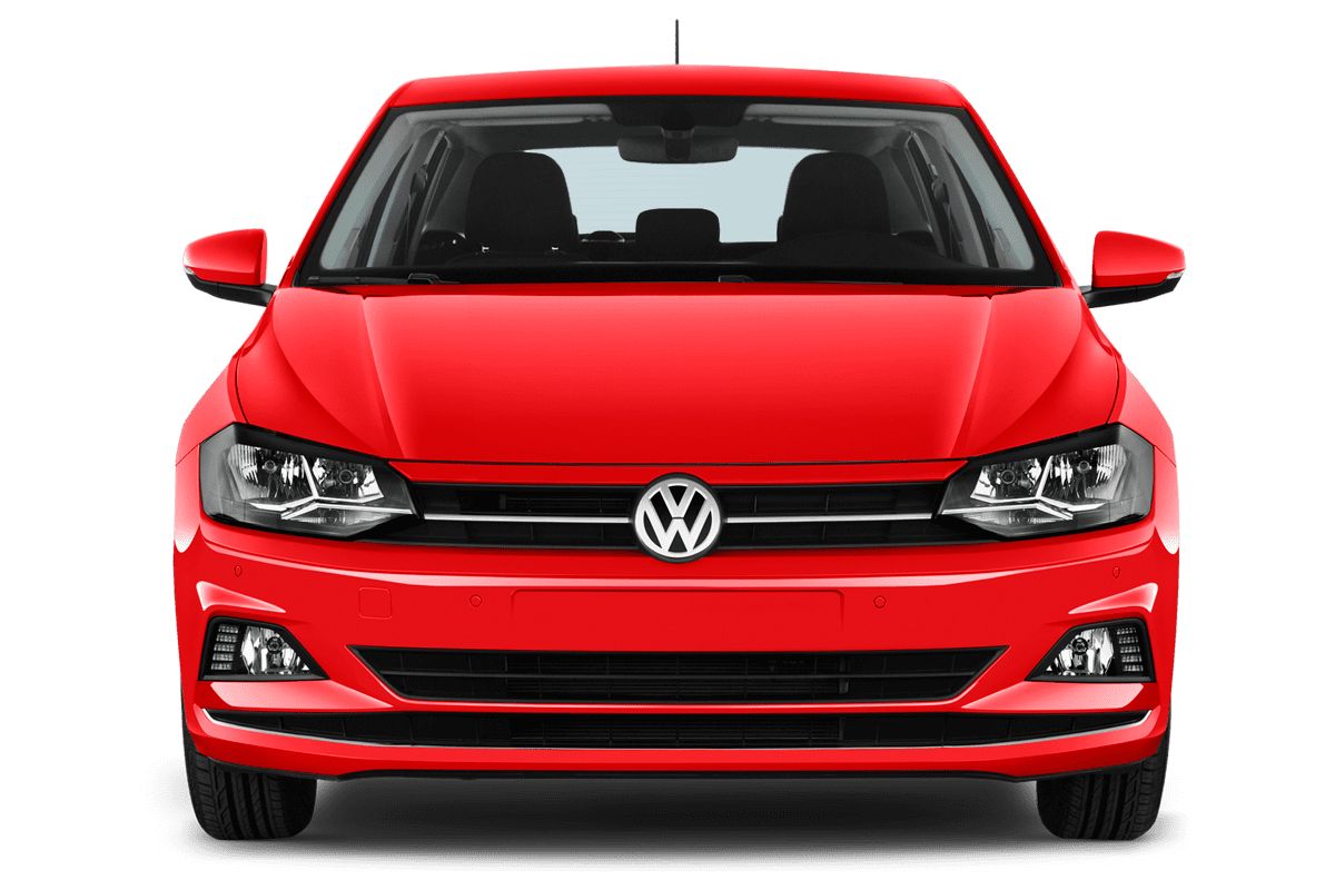 Frontansicht eines VW Polo TGI , freigestellt