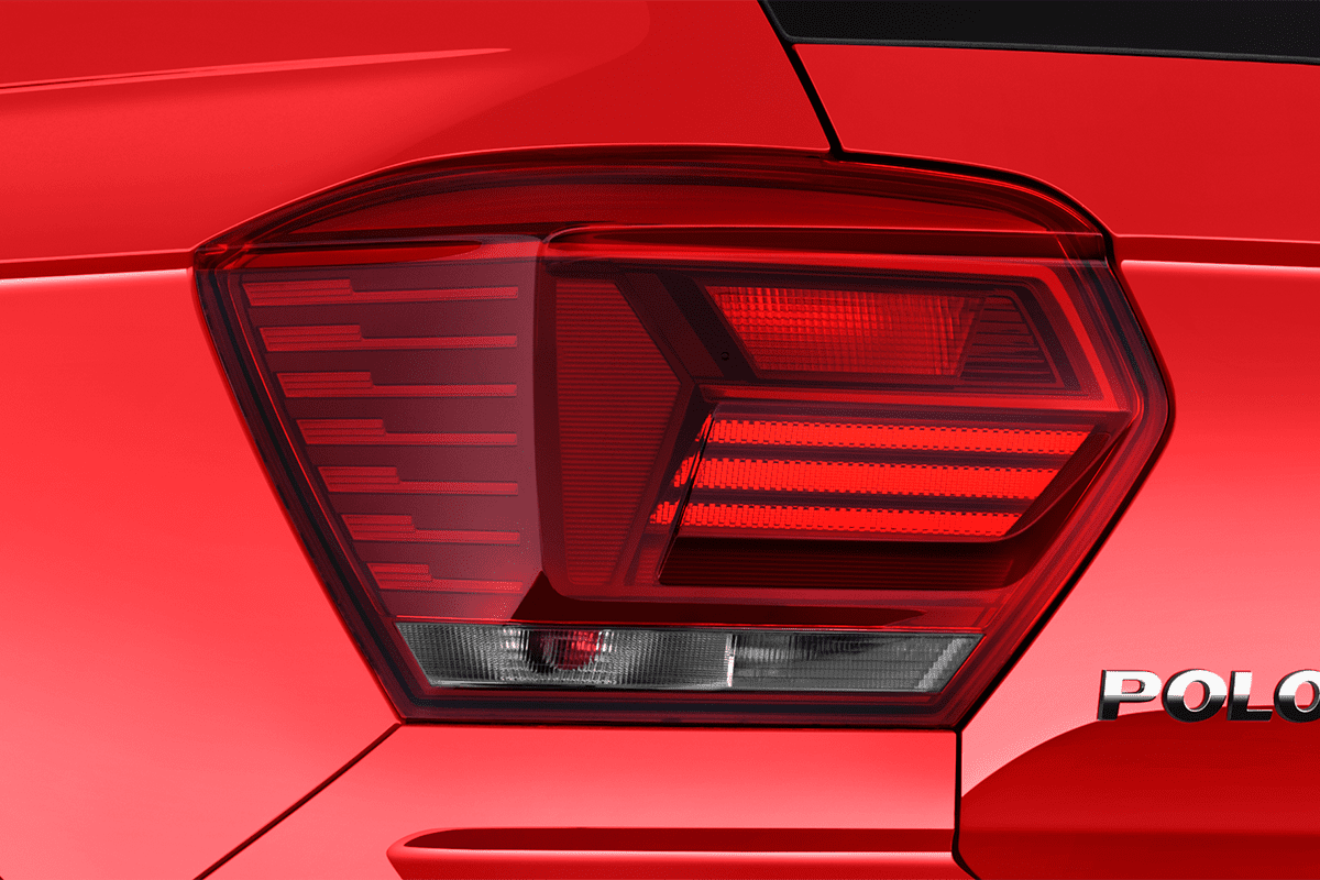 Heckleuchten eines VW Polo TGI