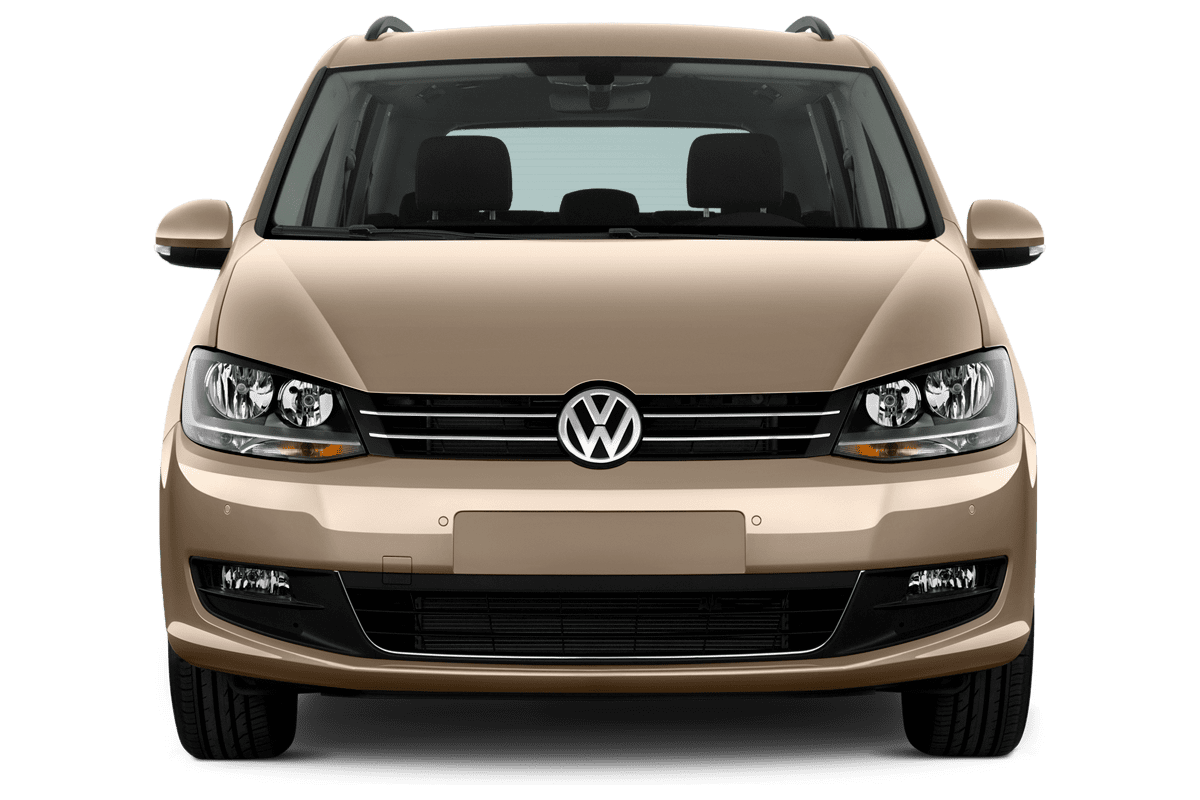 Frontansicht eines VW Sharan ACTIVE, freigestellt