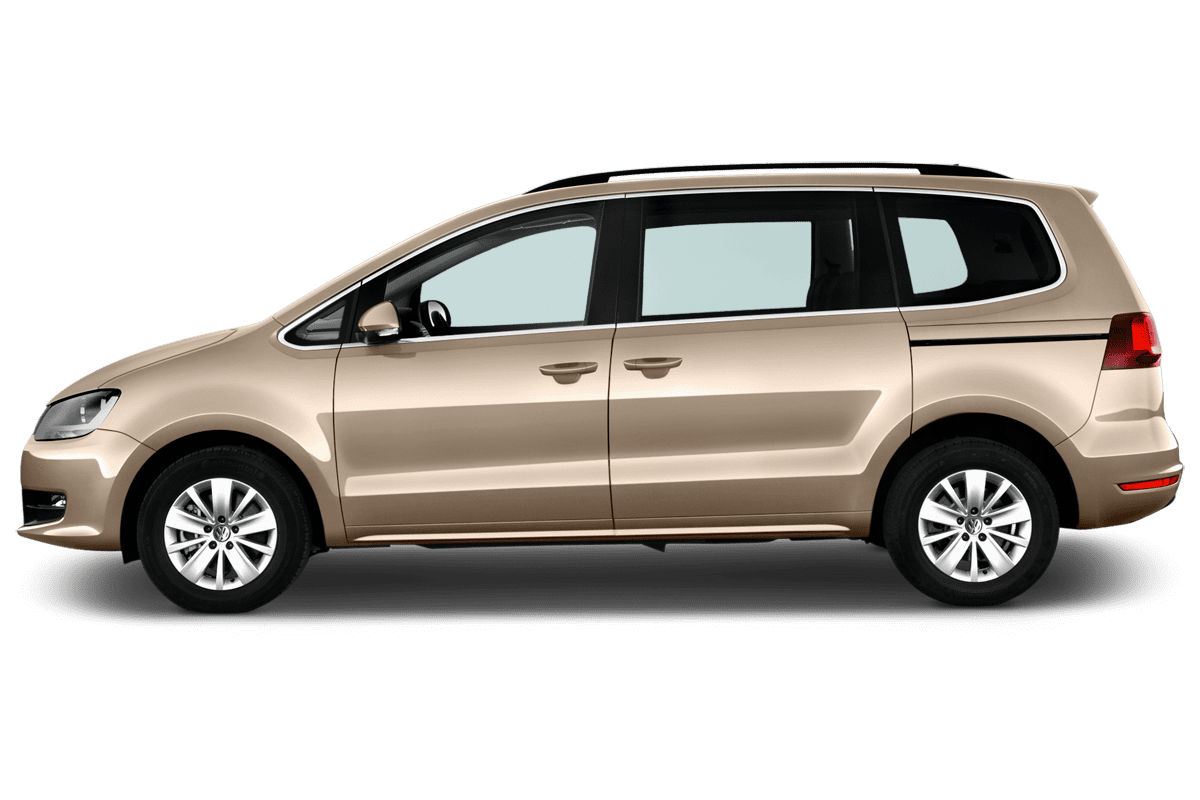 Seitenansicht eines VW Sharan ACTIVE