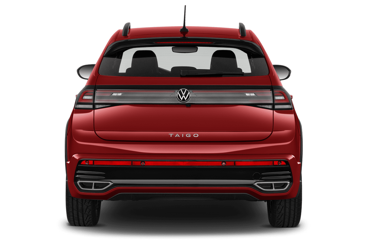 Heckansicht eines VW Taigo GOAL