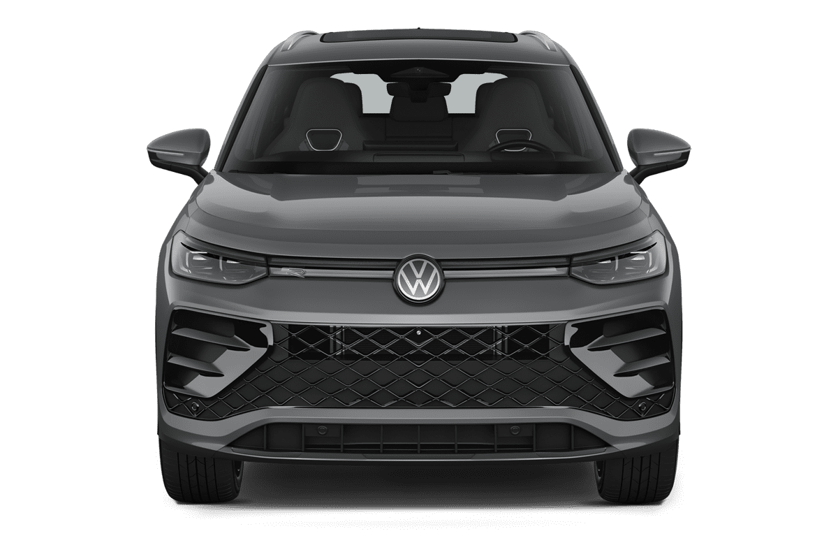 Frontansicht eines VW Tayron, freigestellt