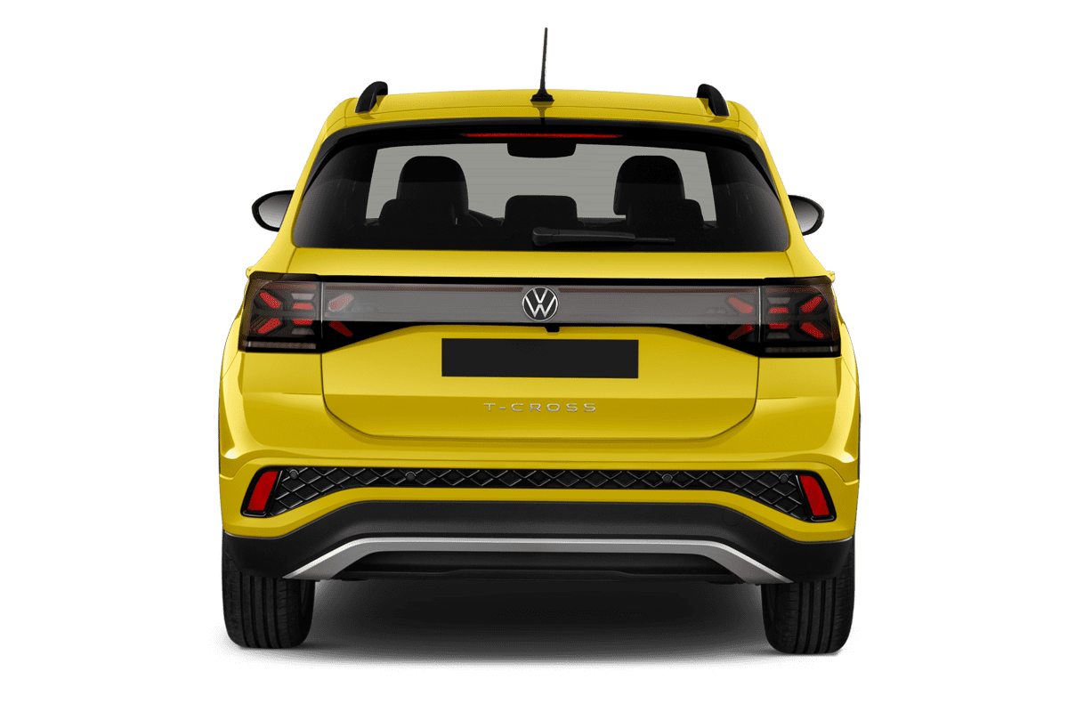 Heckansicht eines VW T-Cross ENERGY