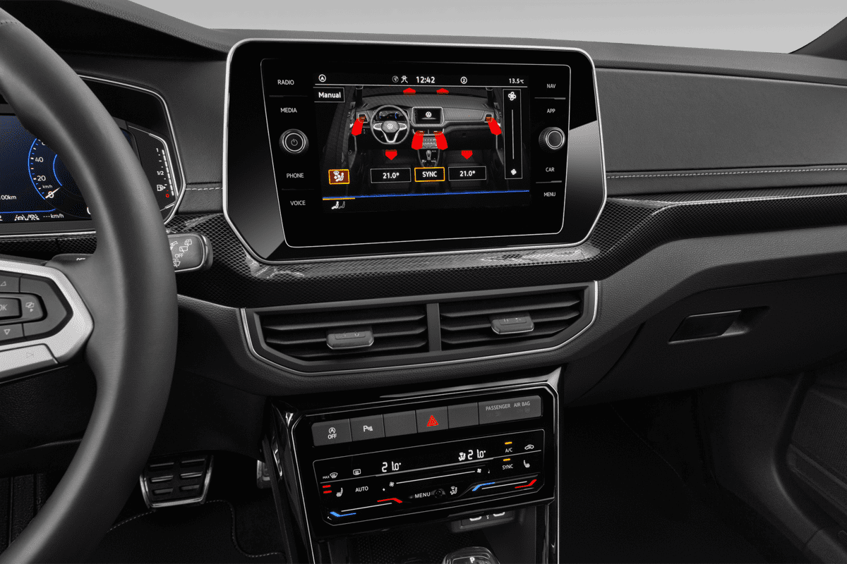 Klimasteuerung eines VW T-Cross ENERGY