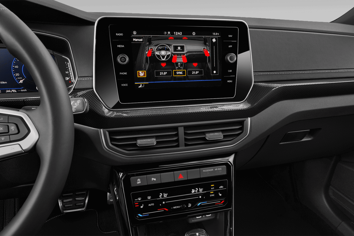 Klimasteuerung eines VW T-Cross