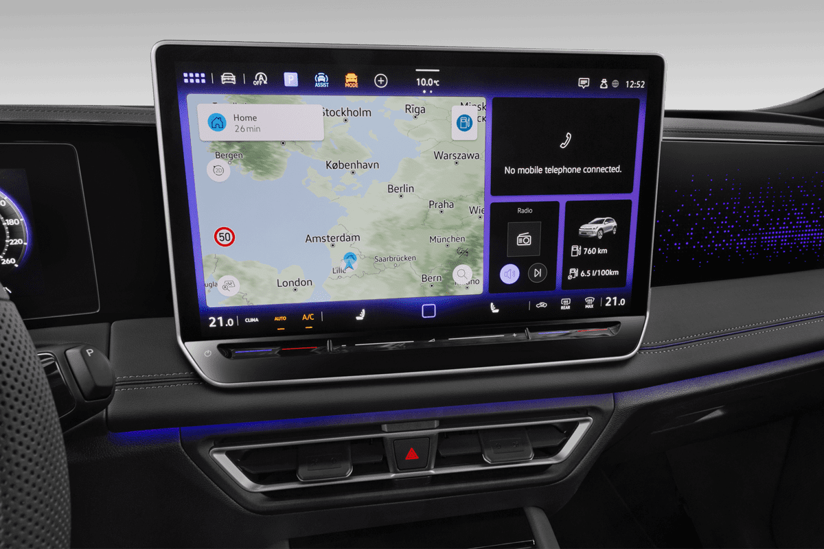 Mittelkonsole eines VW Tiguan eHybrid ENERGY