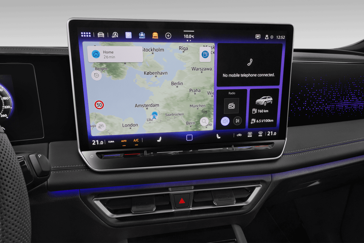 Mittelkonsole eines VW Tiguan 