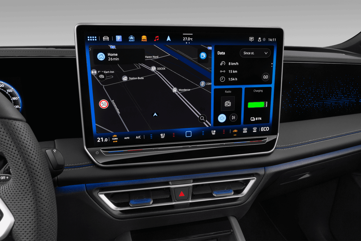 Mittelkonsole eines VW Tiguan