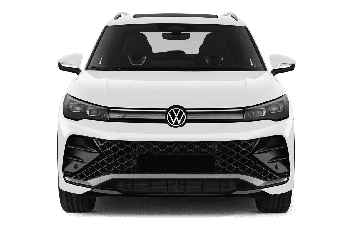 Frontansicht eines VW Tiguan eHybrid , freigestellt