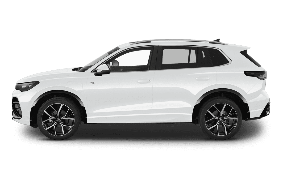Seitenansicht eines VW Tiguan eHybrid 
