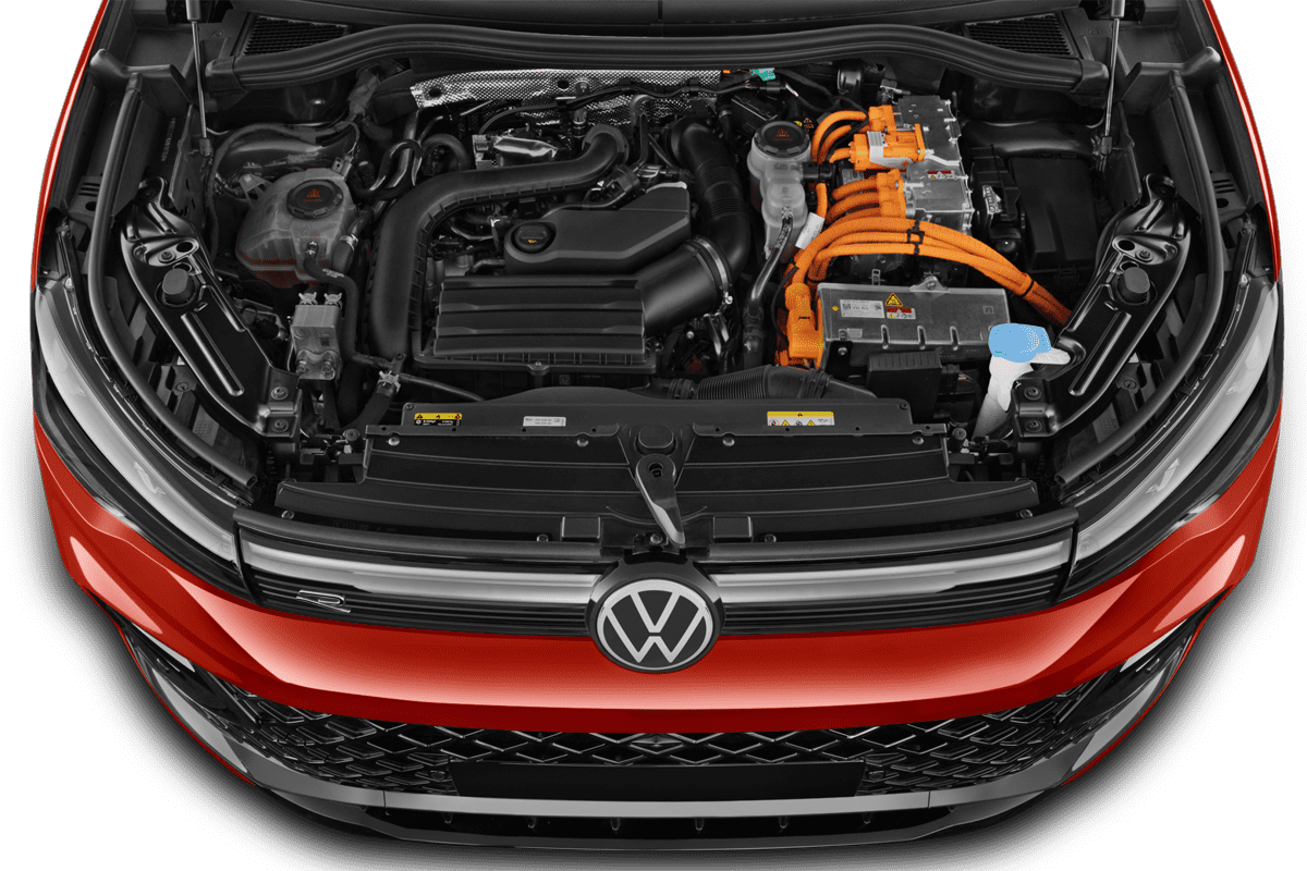 Motorraum eines VW Tiguan eHybrid