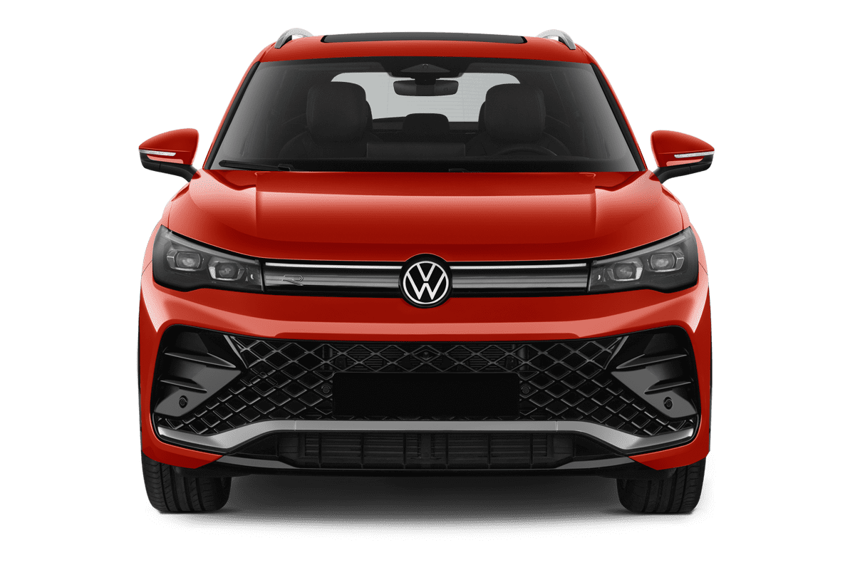 Frontansicht eines VW Tiguan eHybrid , freigestellt