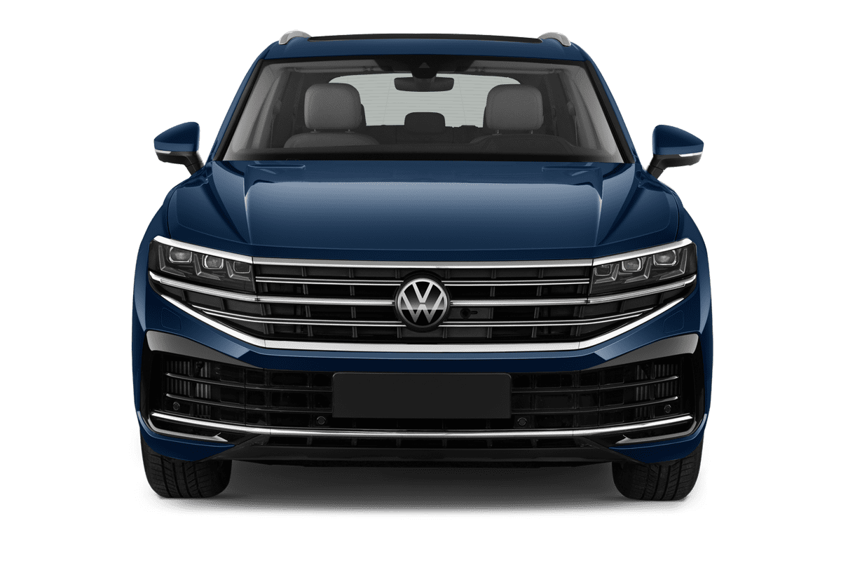 Frontansicht eines VW Touareg, freigestellt