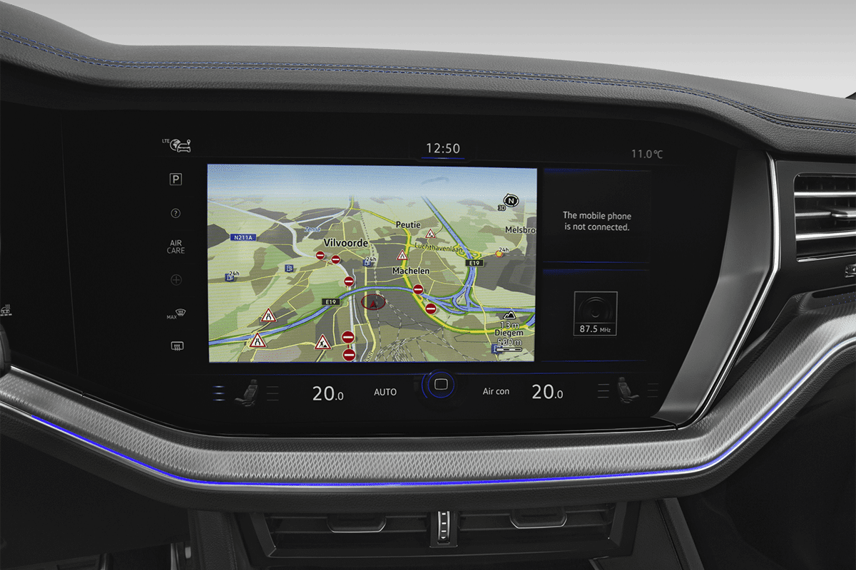 Mittelkonsole eines VW Touareg R