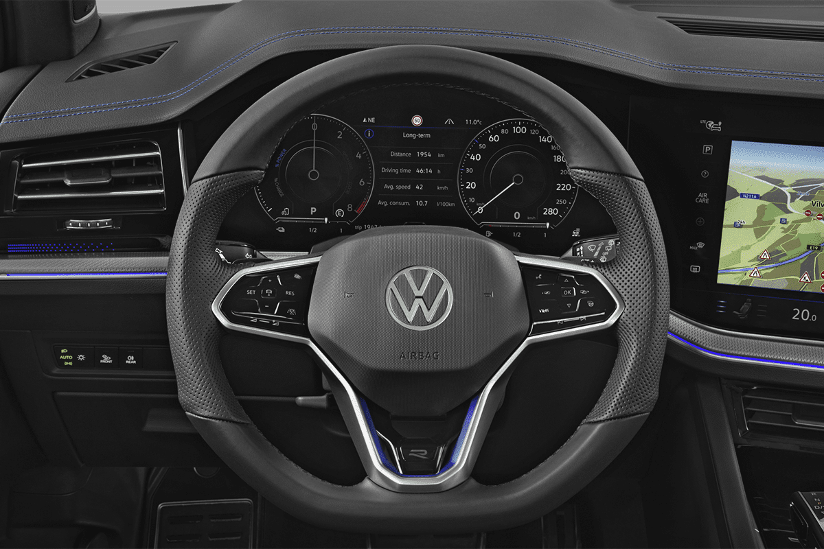 Lenkrad eines VW Touareg R