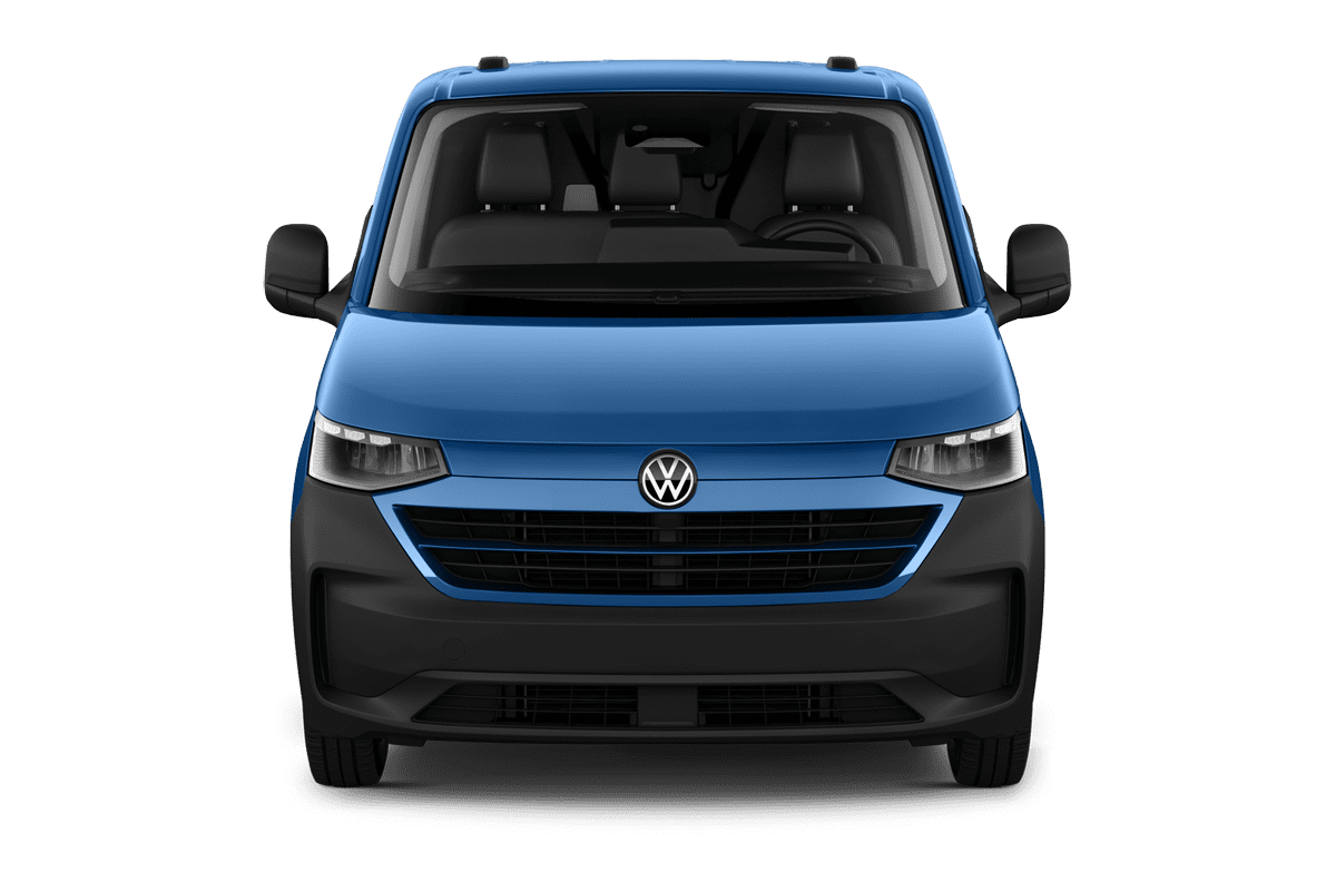 Frontansicht eines VW Transporter Kastenwagen , freigestellt