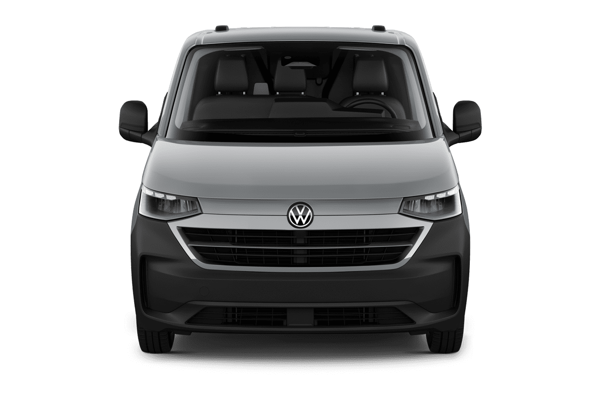 Frontansicht eines VW Transporter Kastenwagen , freigestellt