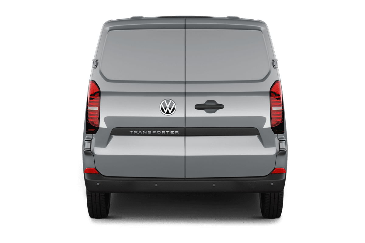 Heckansicht eines VW Transporter Kastenwagen 