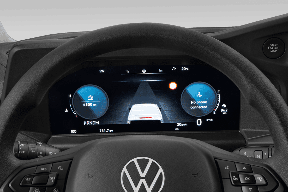 Kombiinstrument eines VW Transporter Kombi 