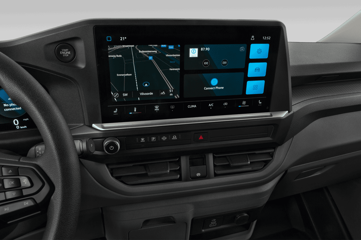 Mittelkonsole eines VW Transporter Kombi 